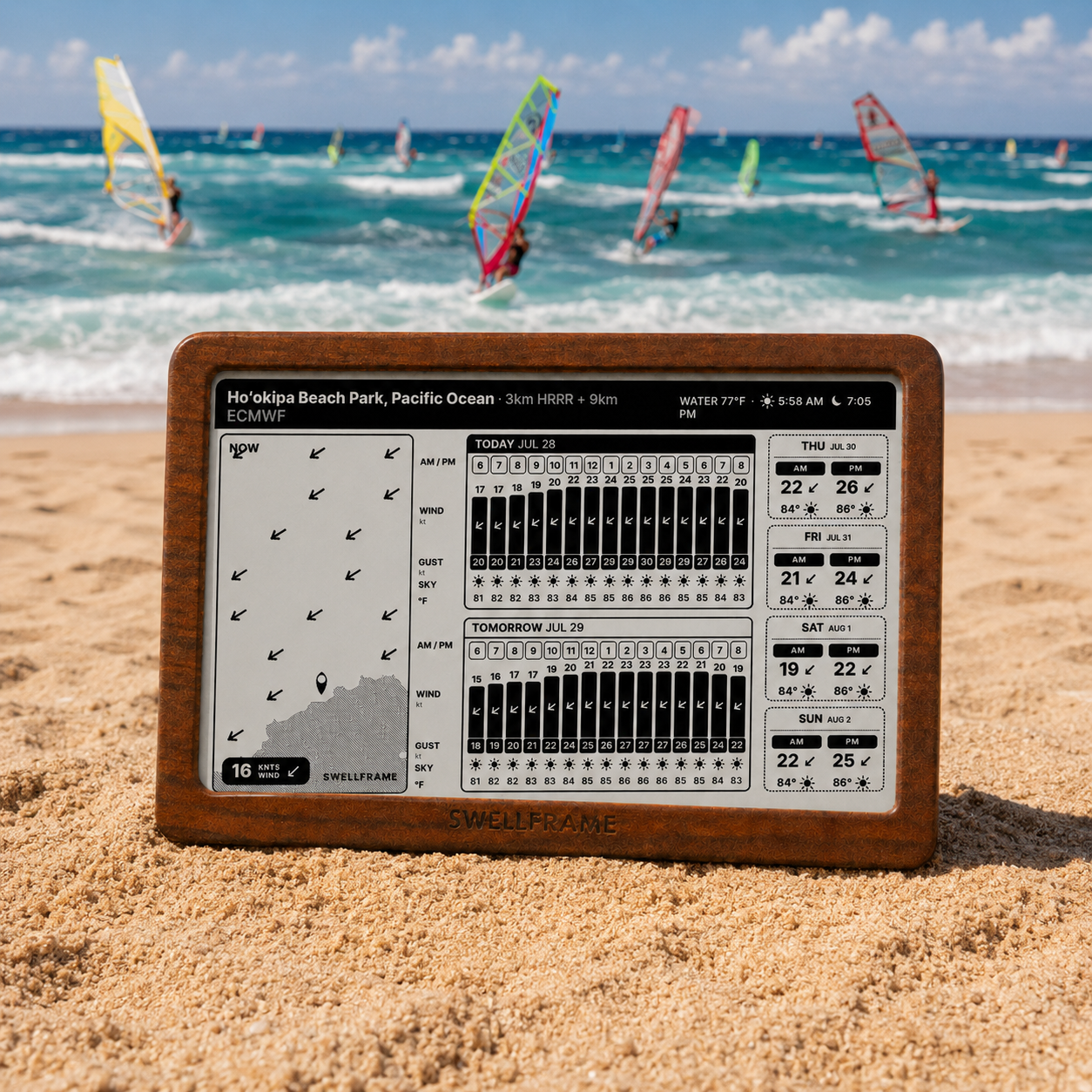 Swellframe Smart Multi-Sport Forecast Display
