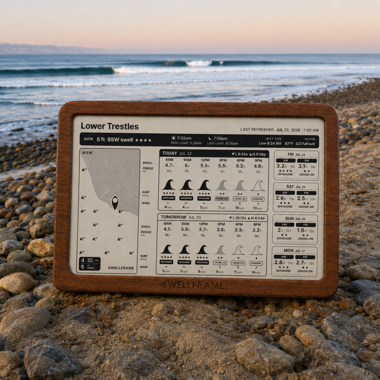 Swellframe Smart Multi-Sport Forecast Display