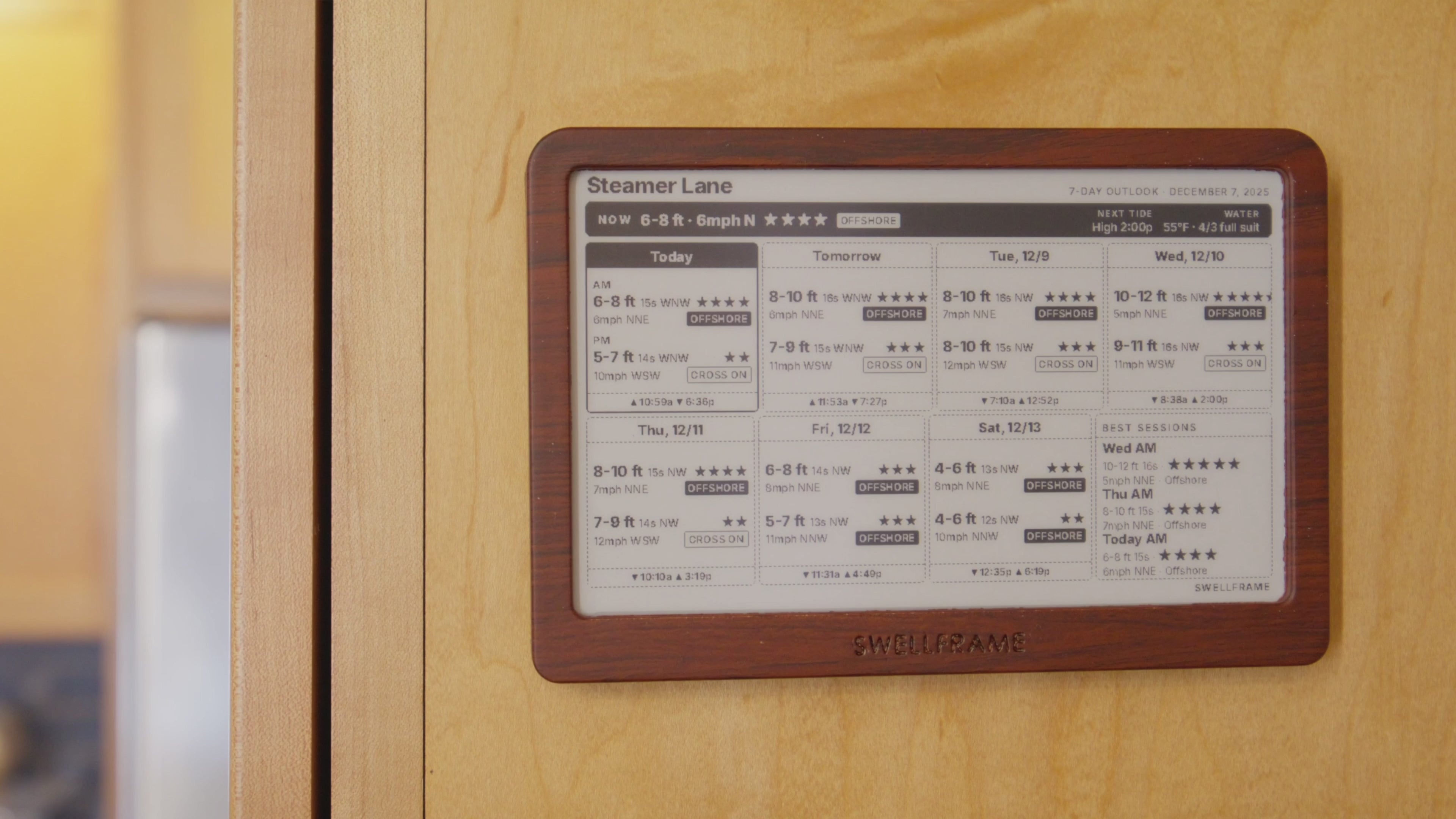 Load video: A short film showing Swellframe on the wall.